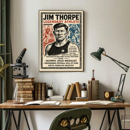 Jim Thorpe Legendary Athlete Poster