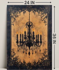 Vintage Elegance Ornate Chandelier Poster