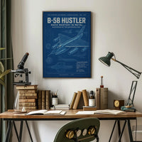 B-58 Hustler Blueprint of Supersonic Mastery Poster