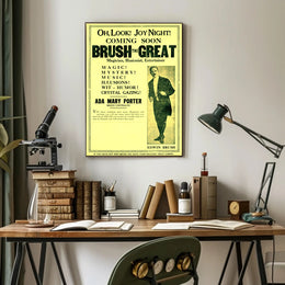 Vintage Magic Performance Poster Featuring Edwin Brush Illusionist
