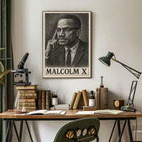 Malcolm X Portrait Poster