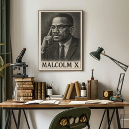 Malcolm X Portrait Poster