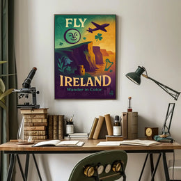Fly To Ireland Wander In Color Poster