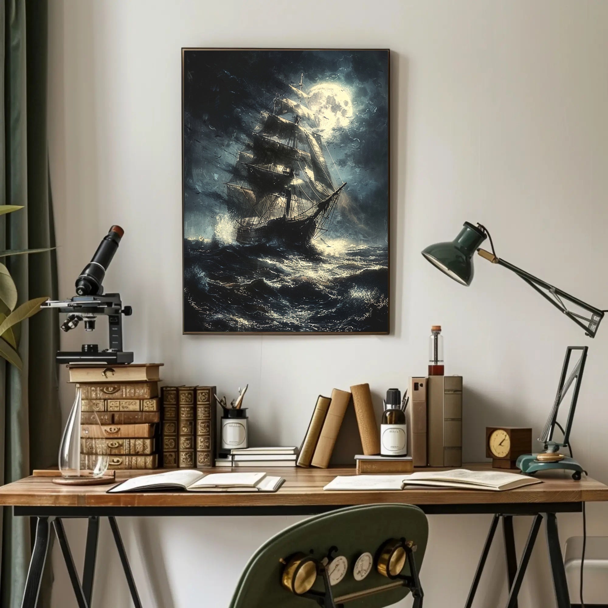 Dramatic 18th Century Sailing Ship Adventure Historical Poster PosterGoat
