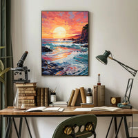 Vibrant Coastal Sunset Poster
