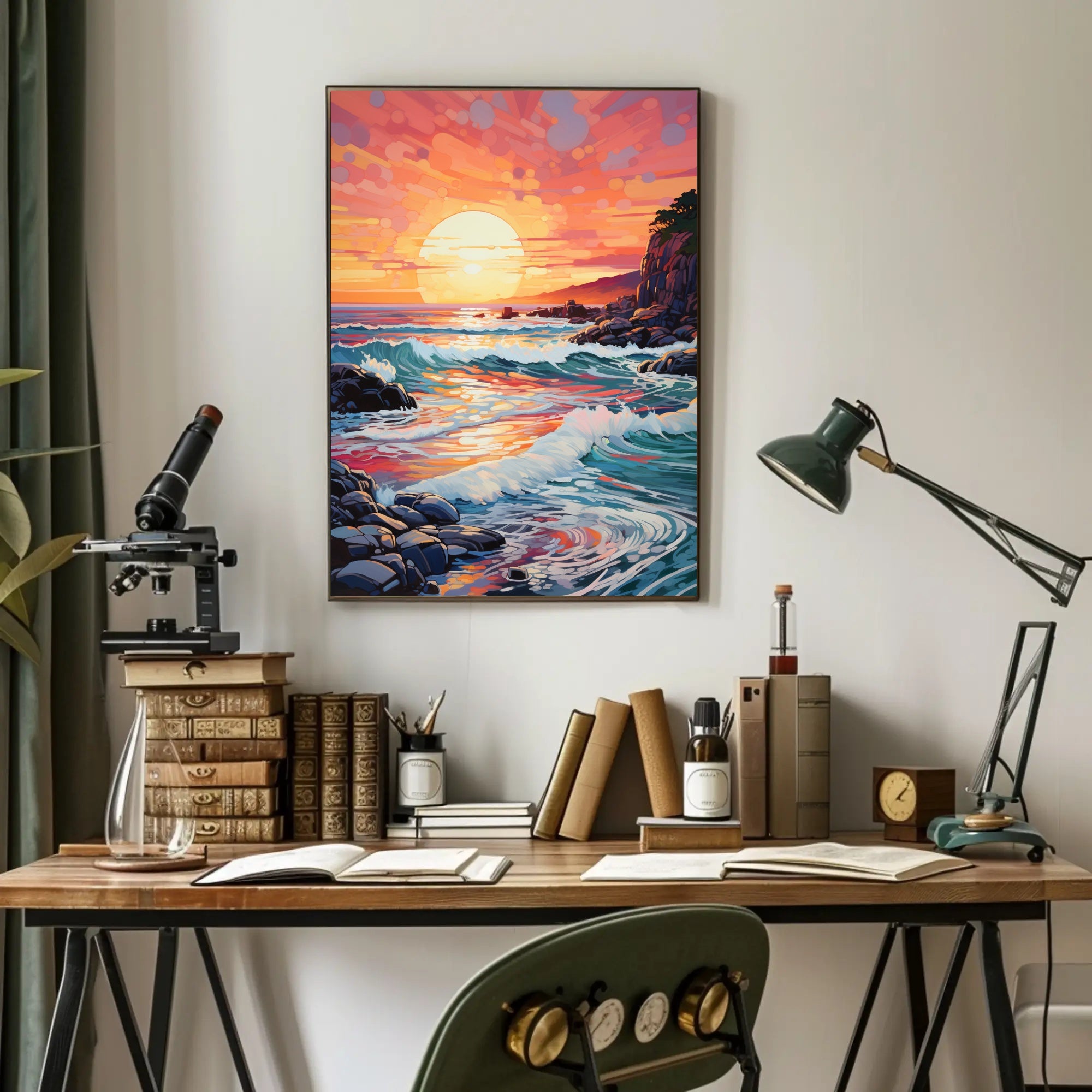 Vibrant Coastal Sunset Poster