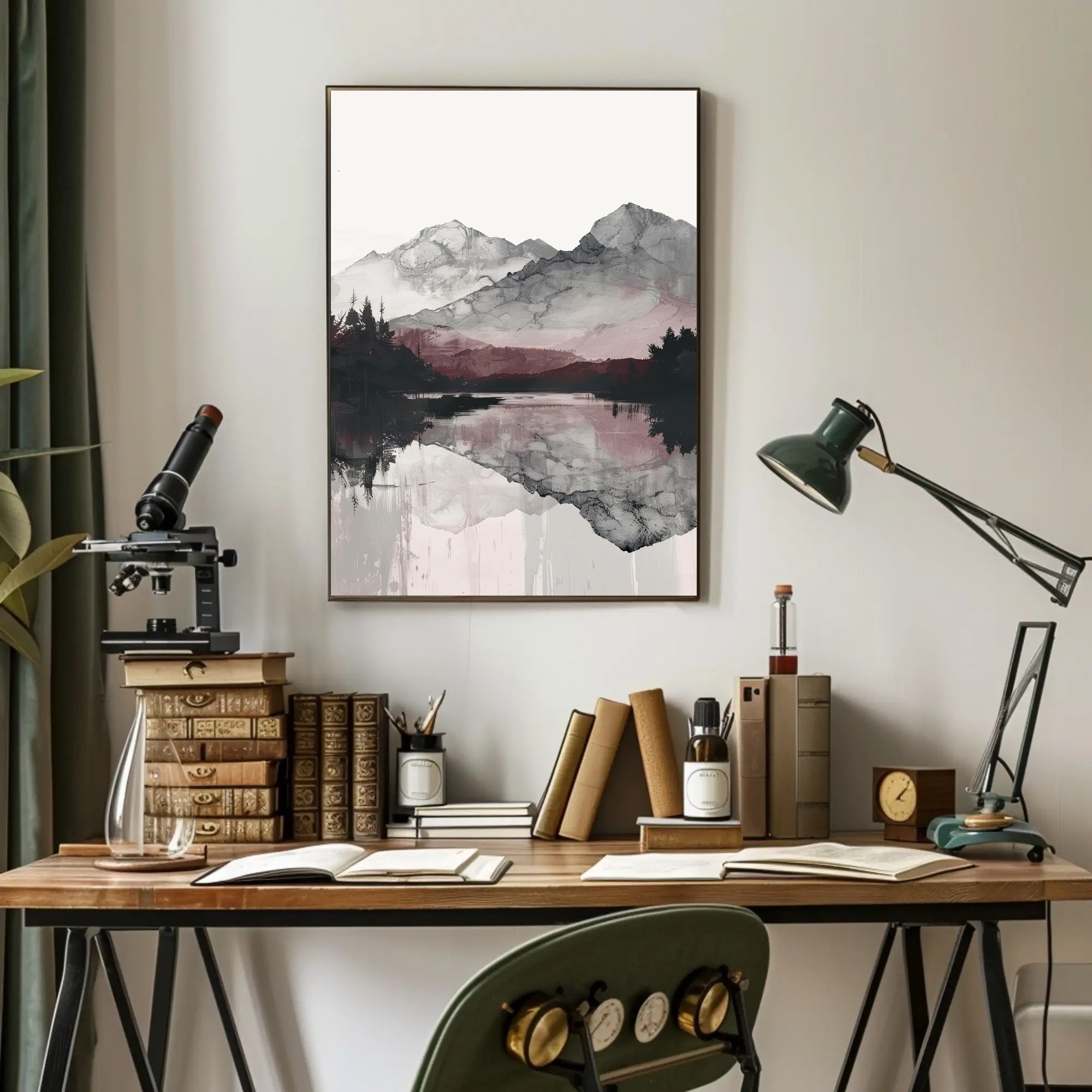 Serene Mountain Reflections Poster