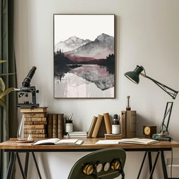 Serene Mountain Reflections Poster