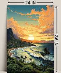 Tropical Sunset Serenity Poster