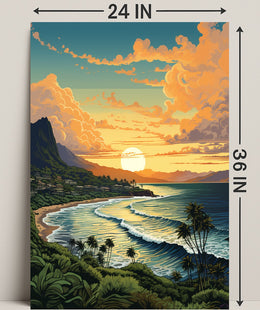 Tropical Sunset Serenity Poster