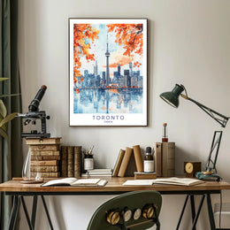 Toronto Skyline in Autumn Poster PosterGoat