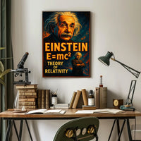 Einstein Relativity Scenic Wanderlust Poster