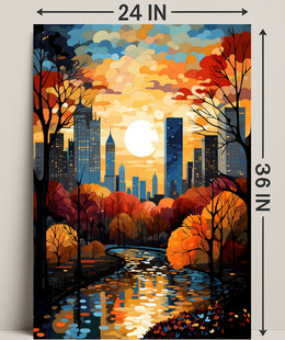 Autumn Cityscape Poster