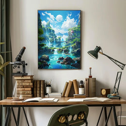 Enchanted Waterfall Paradise Poster