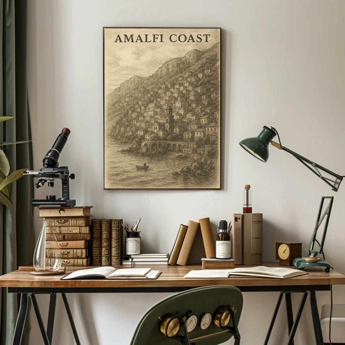 Amalfi Coast Poster Coastal View Wall Art 18x24 Museum