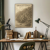 Amalfi Coast Poster Coastal View Wall Art 18x24 Museum