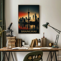 Shanghai Skyline Poster