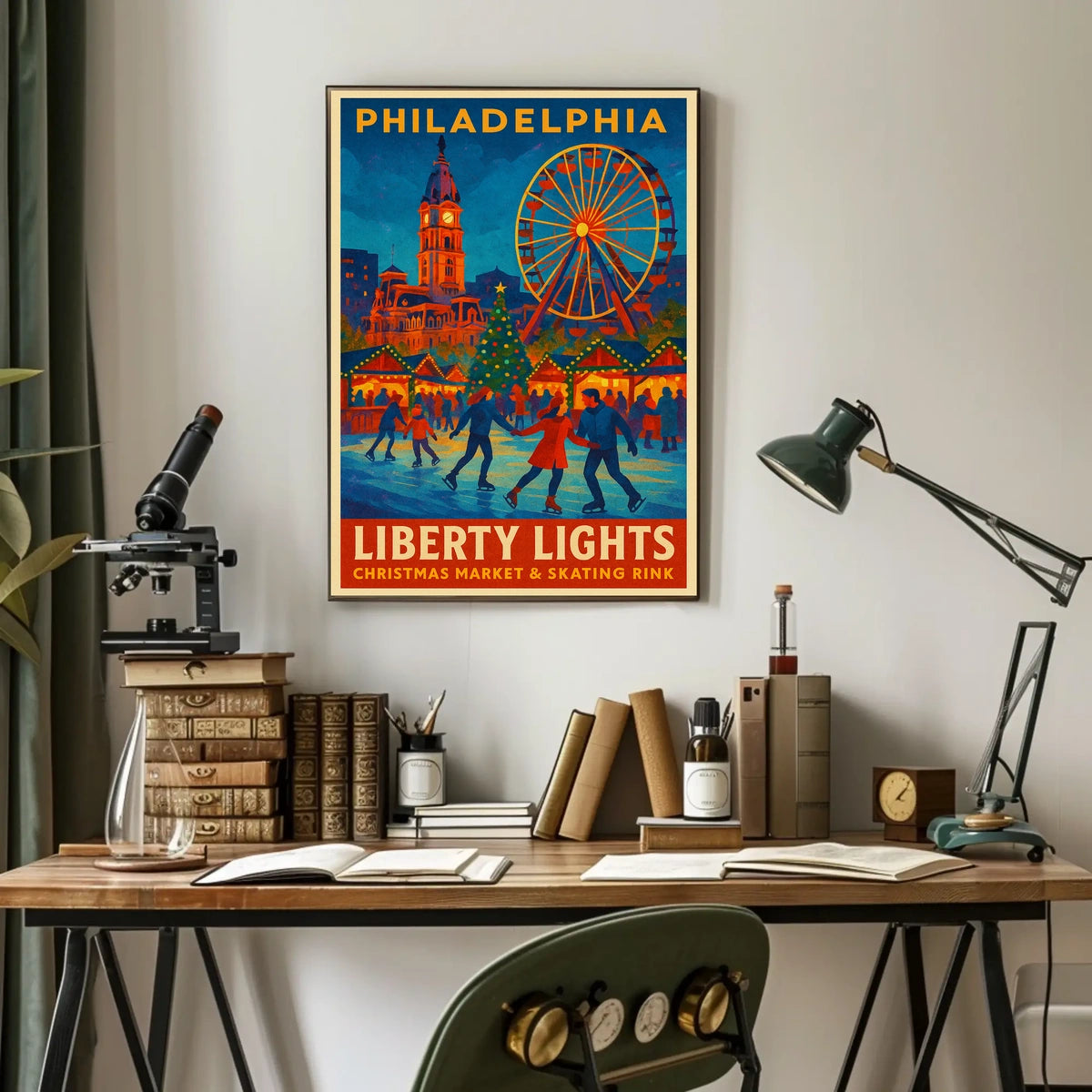 Philadelphia Liberty Lights Poster