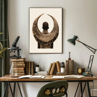 Cultural Embrace Poster Vintage Sepia Wall Art