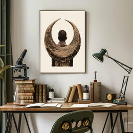 Cultural Embrace Poster Vintage Sepia Wall Art