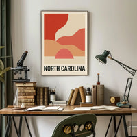 North Carolina Abstract Landscape Poster