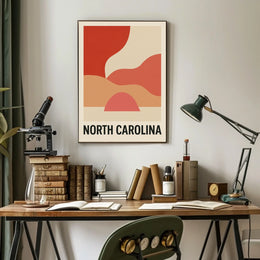 North Carolina Abstract Landscape Poster
