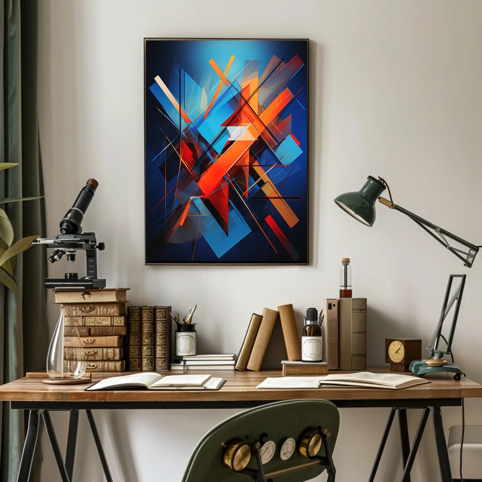 Geometric Modernism Energetic Abstract Art Wall Abstract Poster