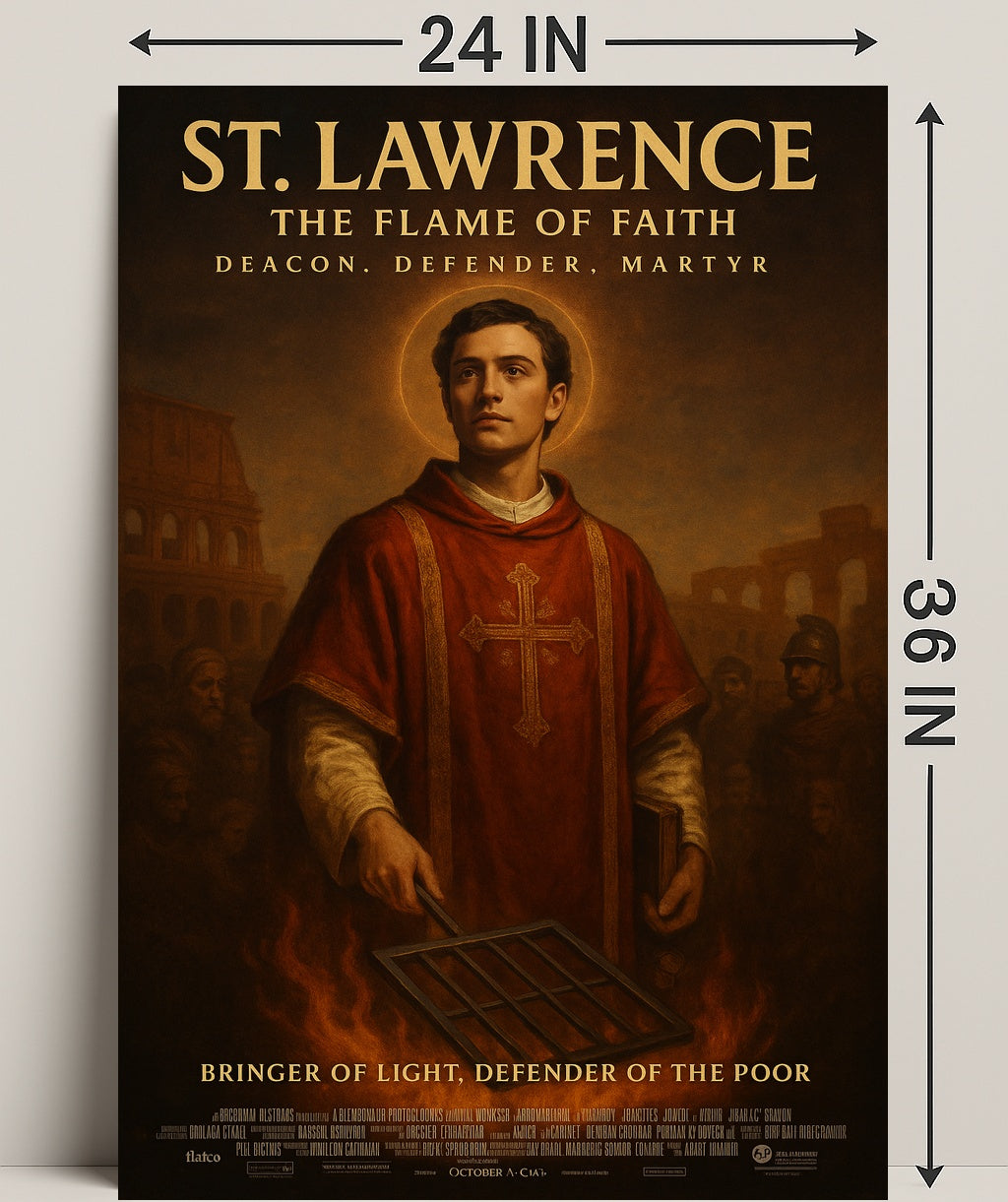 St. Lawrence The Flame Of Faith Poster