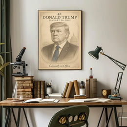 Donald Trump 47th President Sketch Poster Art Print for Home Decor PosterGoat