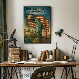 American Icons Vintage Art Poster - Cultural or Heritage Poster