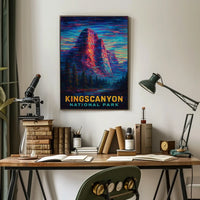 Vintage Wanderlust Kings Canyon National Park Poster