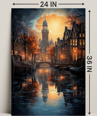 Enchanted Evening In Amsterdam Poster