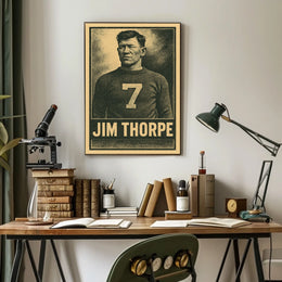 Jim Thorpe Iconic Athlete Poster