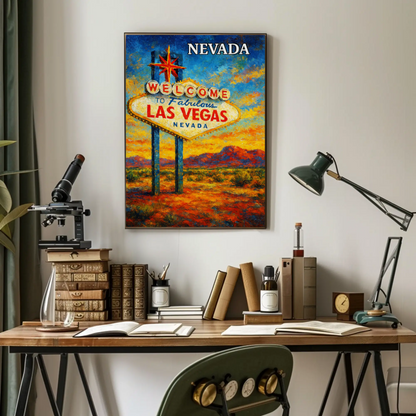 Las Vegas Nevada Vintage Welcome Sign Poster