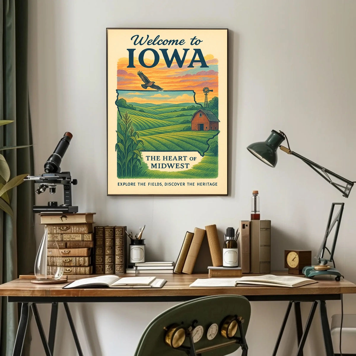 Welcome to Iowa The Heart of Midwest Poster