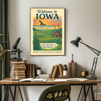 Welcome to Iowa The Heart of Midwest Poster