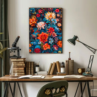 Vibrant Floral Symphony William Morris Art Poster