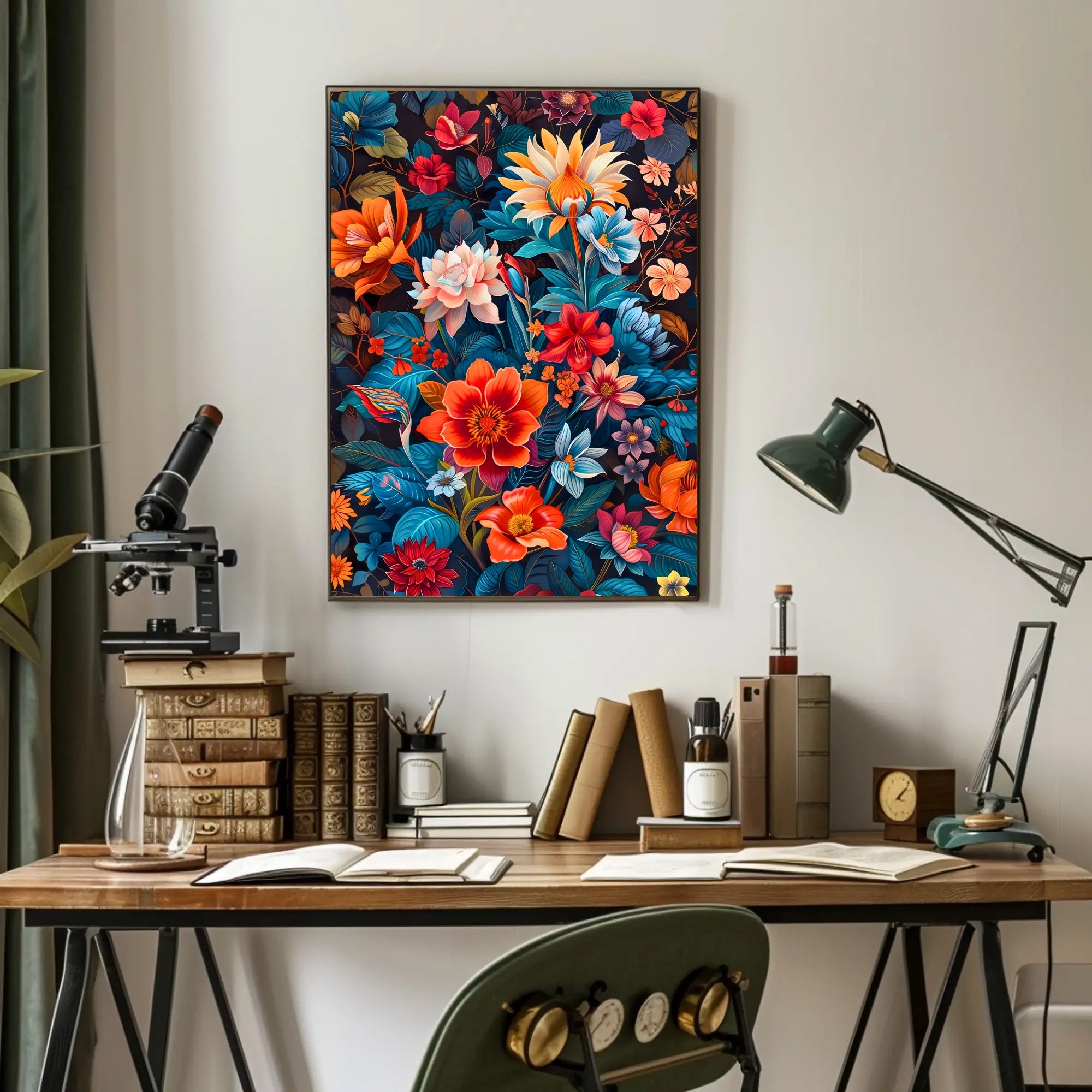 Vibrant Floral Symphony William Morris Art Poster