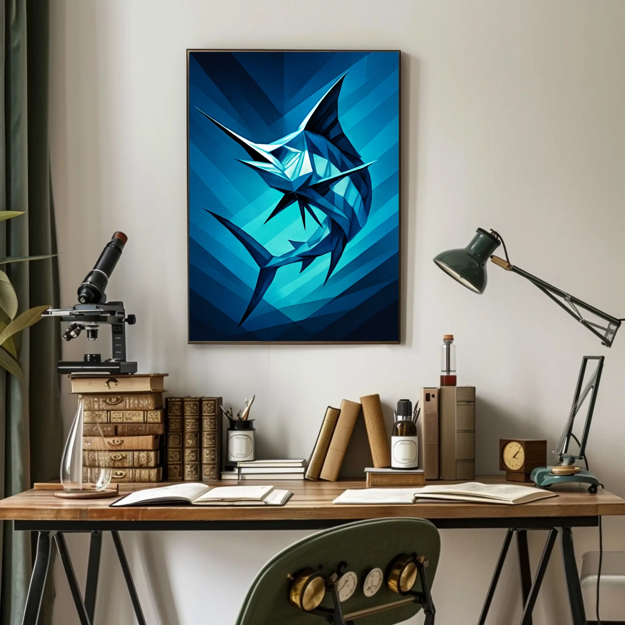 Geometric Marlin Poster PosterGoat