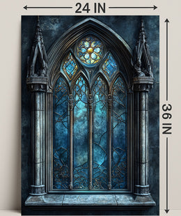 Gothic Stained Glass Window Poster