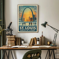 St. Louis Arch Of Light Poster