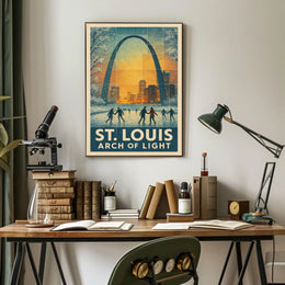 St. Louis Arch Of Light Poster
