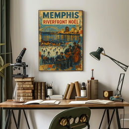 Memphis Riverfront Noël Poster