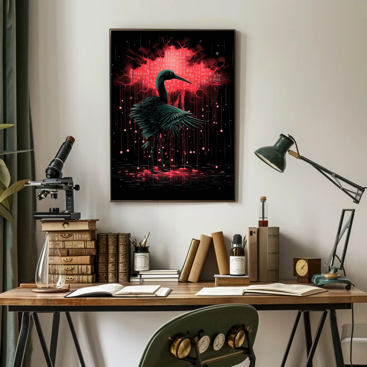 Crimson Elegance Nature Poster 18x24 Wall Art Living Room