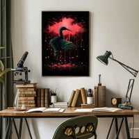 Crimson Elegance Nature Poster 18x24 Wall Art Living Room