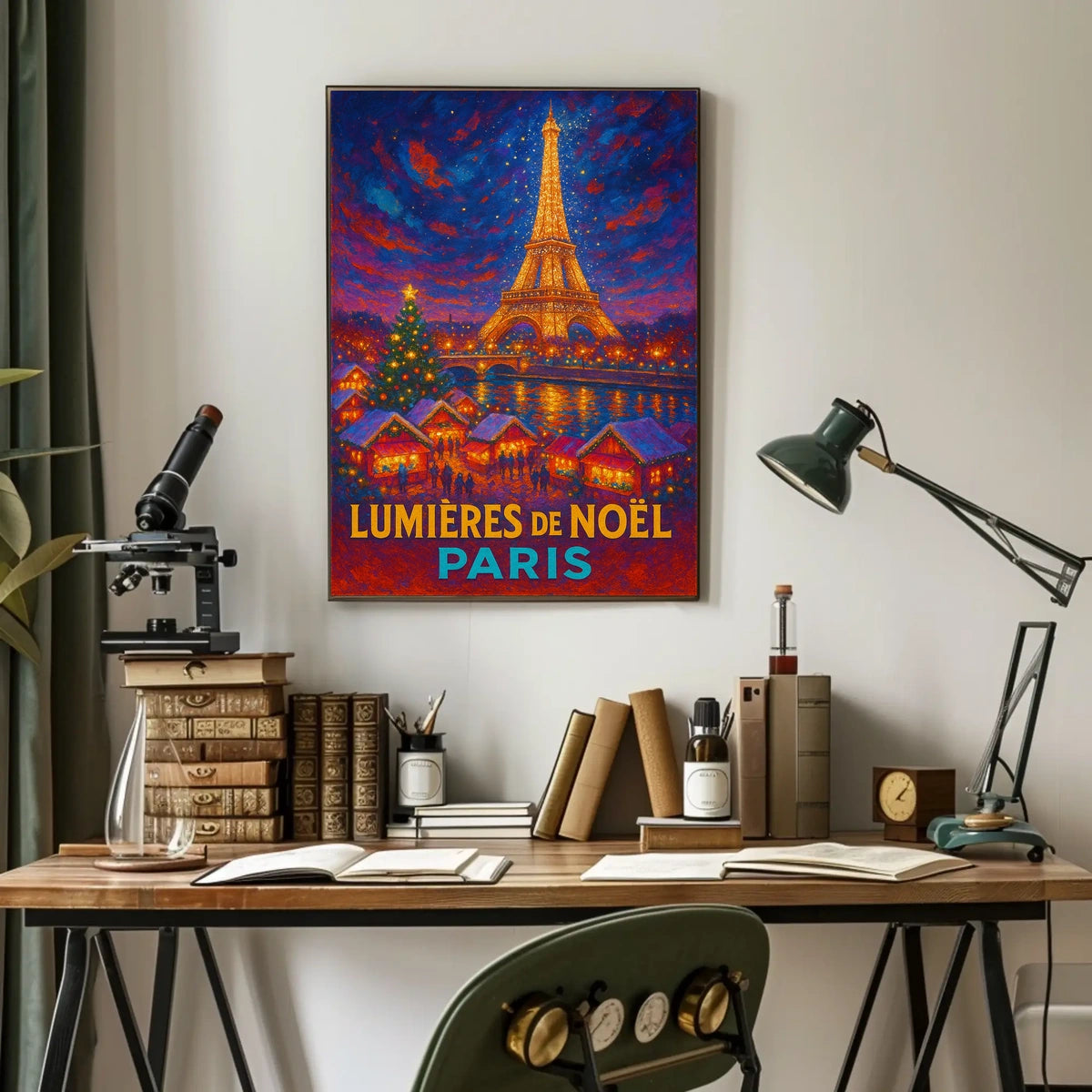 Lumières De Noël In Paris Poster