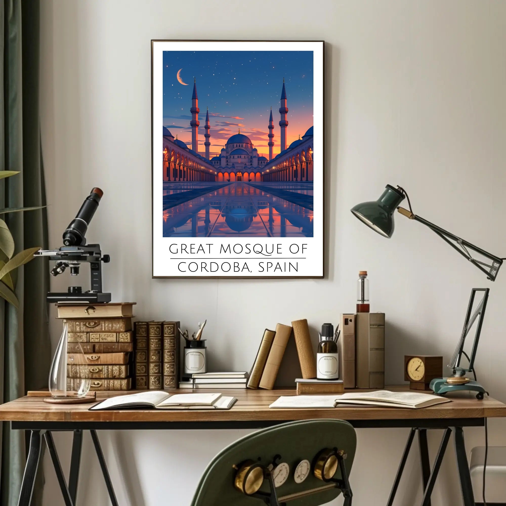 Great Mosque Twilight Serenity Cultural or Heritage Poster