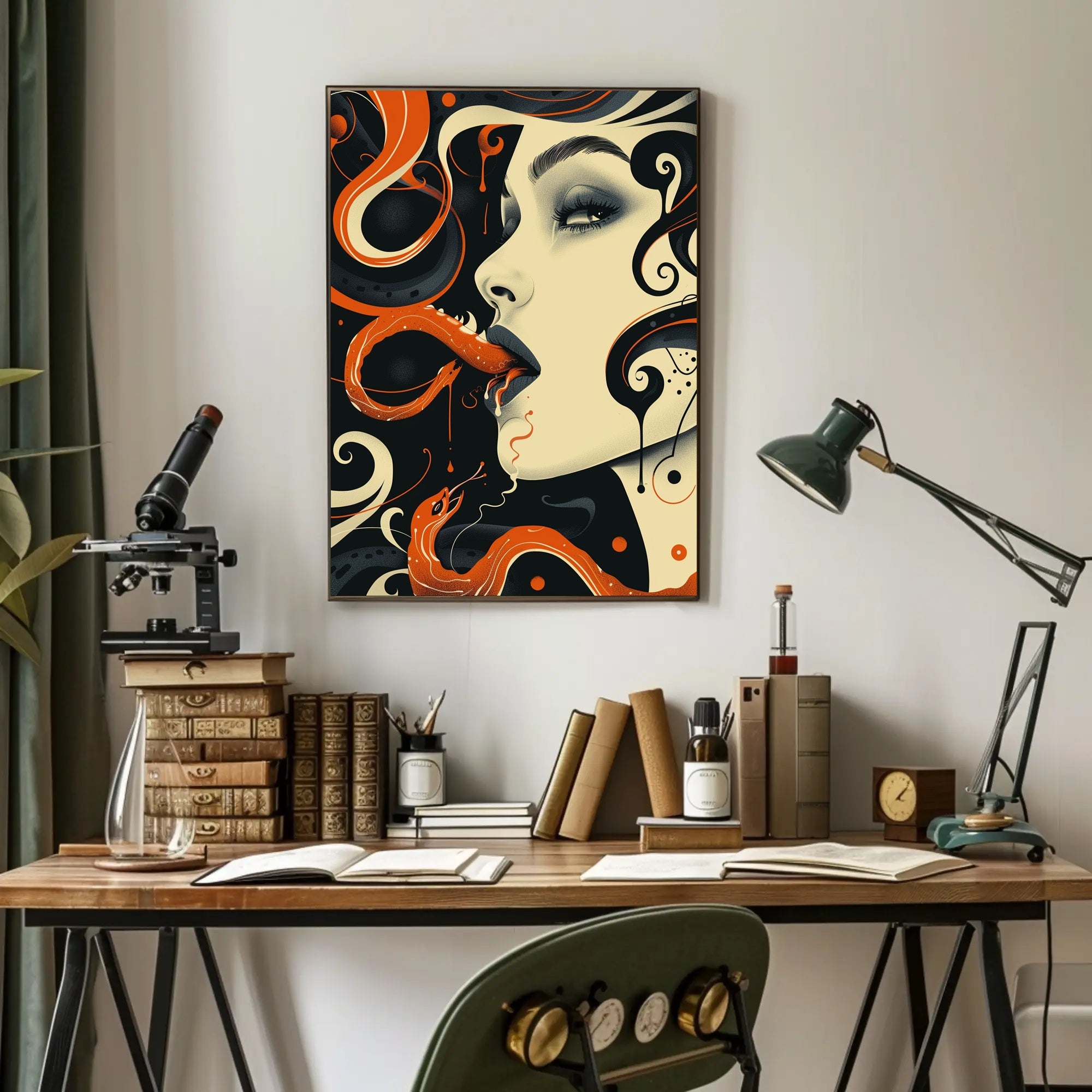 Serpentine Elegance Art Print Poster for Home Decor and Wanderlust Lovers PosterGoat