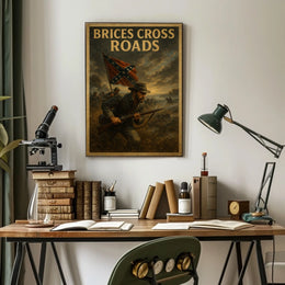 Brices Cross Roads Vintage Travel Scenic Wanderlust Poster