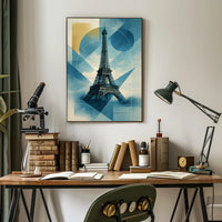 Eiffel Tower Geometric Elegance Poster